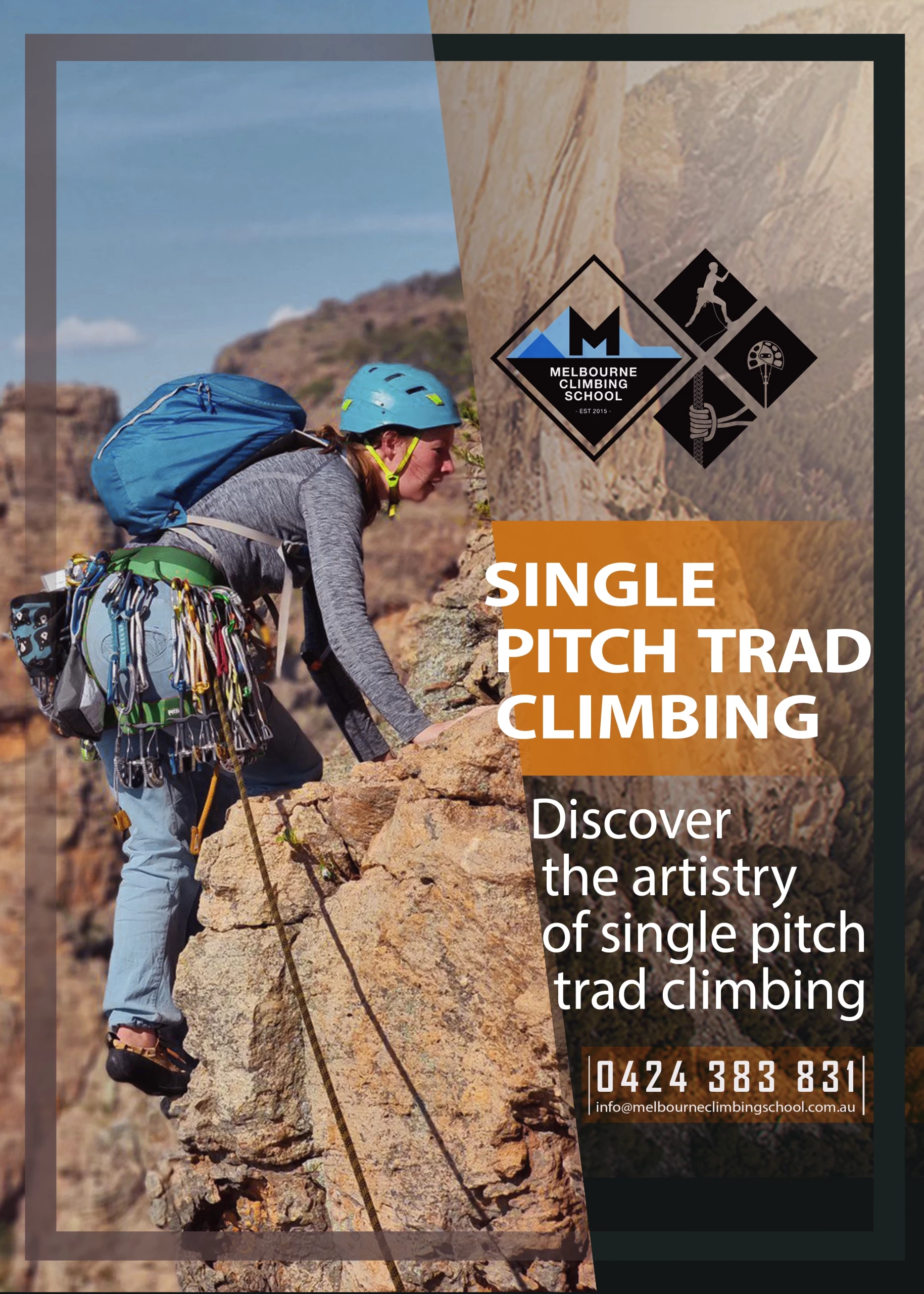 Single Pitch Trad Climbing poster