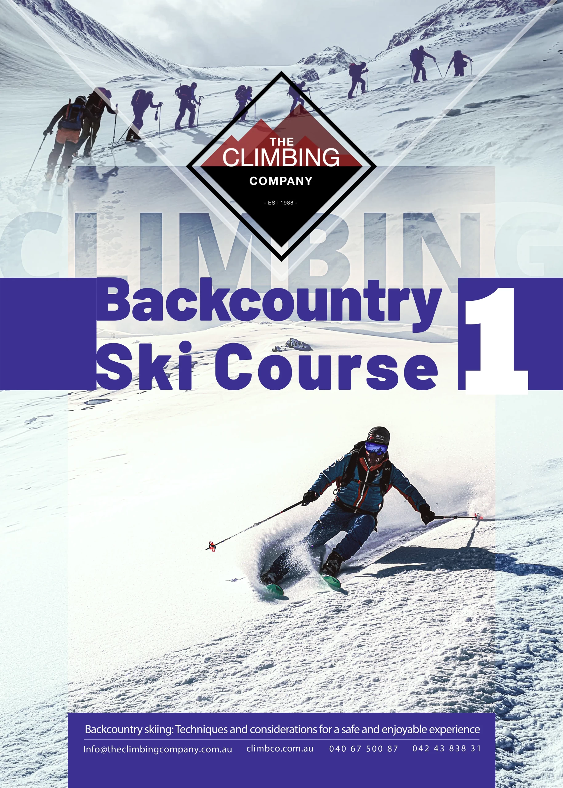 Backcountry Ski Course 1 poster