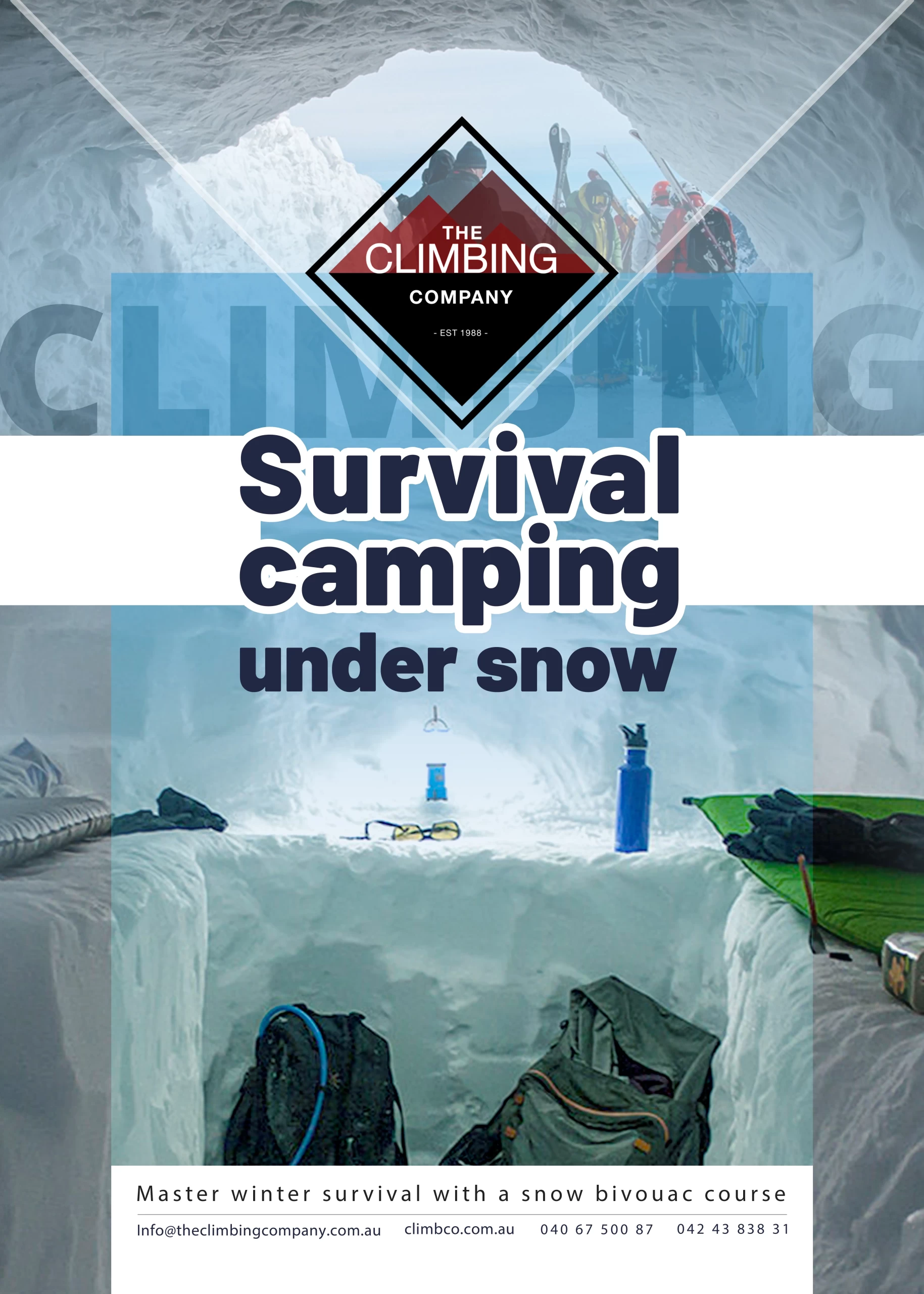 Survival Camping under snow poster